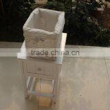 White Wooden Wicker Chest of Drawers ,Wooden Storage Chest thumbnail-5