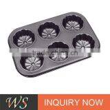6 Cups Non-stick Carbon Steel Cupcake Bakeware thumbnail-1