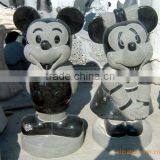 Hand Carving Granite Modern Garden Animal Mickey Mouse Sculpture thumbnail-1