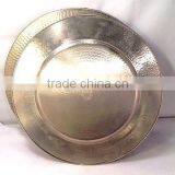 Shiny Hammered Antique Wedding Charger Plate thumbnail-1