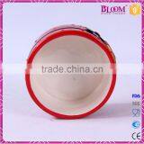 Christmas Design Red Round Ceramic Pet Bowl thumbnail-5