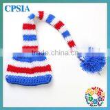 US 4th Of July Baby Boy Crochet Hat Red White Blue Knitting Caps for Newborn One Size Fit Most thumbnail-1