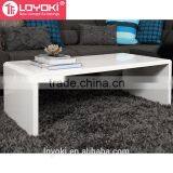 Home Scandinavian Style Coffee Table MDF Wood Glossy Sofa Side Table