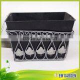 Beautiful Hand Painted Flower Vases With Metal Wire Holder For Home Decoration thumbnail-6