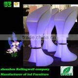 Wholesale Modern Fashion Commerica RGB Full 16 Color Change Plastic Swivel LED Bar Stool With Backrest thumbnail-3