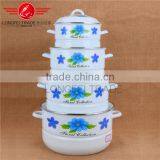 OEM 4pcs Enamel / Ceramic Cookware Steamer Pot / Stew Pot thumbnail-1