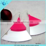Modern fashion laser cutting mirror and shining acrylic earring for stage and party