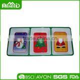 New Arrival Rectangular 3 Compartments Christmas Sauce Divider Plastic Separated Plate thumbnail-1