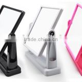 Stand Makeup mirror with makeup brush holder