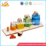 Wholesale colorful baby wooden sort stacking blocks toy educational sort stacking blocks toy W13D040