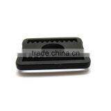 1" Chin Strap Buckle, Plastic Adjustable Buckle With Teeth, Plastic Adjustable Loop With Teeth in Black thumbnail-6