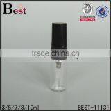 3ml 5ml 8ml Cosmetic Perfume Spray Bottle Empty Clear Perfume Spray Bottle Black Plastic Cap Pocket Sized Perfume Spray Bottle thumbnail-1