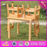 2016 New Design Natural Solid Wooden Children Table and Chairs W08G172 thumbnail-6