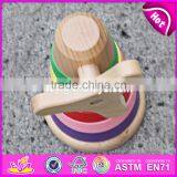 Best Design Colorful Rainbow Tower Wooden Baby Stacking Toys W13D110 thumbnail-5