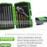15pcs SDS Drill Bit and Twist Drill Bit Set in Plastic Case thumbnail-1