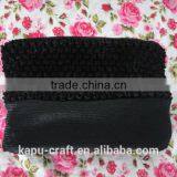 Hot Sale 9 Inches Black Crochet Top Tutu Lined,top Baby Headband thumbnail-1