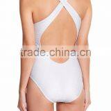 Screen Print One Piece With Liner Custom Swimsuit Scoop Neck Tank Top Straps 80% Nylon 20% Spandex Stretch Women Swimwear thumbnail-5