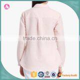 Women Blouse Shirt Model Woman Fashion Pink Linen Shirt thumbnail-2