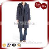 Stand Collar With Inner Knit Collar Down Fill Parka Coat Fur Women thumbnail-1