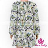 Yiwu Lovebaby New Model Girl Ruffle Bloomers Fancy Dress Printed Pattern Long Sleeve Frock Design For Baby Girl thumbnail-5