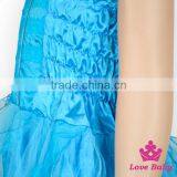 Fashion Baby Girls Plain Blue Halter Sleeveless Ruffle Tutu Little Kids Party Wear Dress thumbnail-5