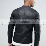 Men's Casual Black Jacket Collar Young Men PU Slim Long Sleeved Neat Locomotive Leather Coat thumbnail-6