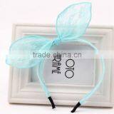 Black Lace Bow Rabbit Ear Hair Bands thumbnail-2