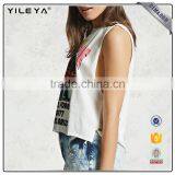 Spring Summer Ladies Fashion Custom Pattern Crop Top Manufacturer thumbnail-3