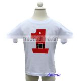 Boys Xmas 1st Santa Birthday White Short Sleeves T-Shirt Tee Party Top 3M-7Y