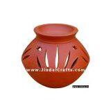 Tealight Candle Holder Handcrafted Terracotta Artifact thumbnail-1