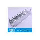 41x25mm, 41x35mm Pre-galvanized Perforated Plain / Slotted Strut Channel Steel Unistrut Channel