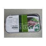 Custom Rectangle Aluminum Foil Container With Lid For Frozen Ready Meals