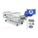 CE Stainless Steel Manual Hospital Adjustable Beds  With Debris Basket