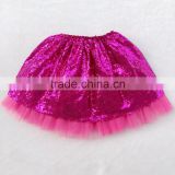 Latest skirt design picture for baby girl tutu skirt ruffle pink sequin and tulle causal wear shiny short dress in a good market