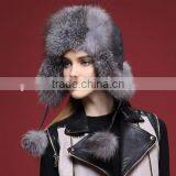 YR434B Russia Style Winter Fur Hat/Women Fashion Silver Fox Hats thumbnail-1