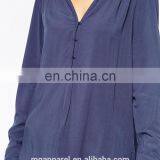 Latest Fashion Design Model Simple Lace Insert Blouse thumbnail-4