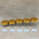 100g Empty Transparent Plastic PET Round Mask Jar With Silver Aluminum Cap thumbnail-5