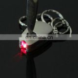 Useful wholesale cheap price custom promotional metal mini LED keychain with multiple rings