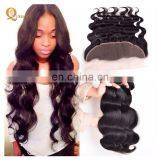 Queena 100% Human Hair Cheap Unprocessed Virgin Brazilian Body Wave Lace Frontals With Baby Hair thumbnail-2