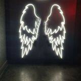 Customized Angel Wings 3D Clear Acrylic Led Neon Letters Sign Light Decoration Electronic Signs thumbnail-1