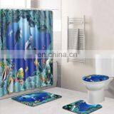 Custom Logo Carpet Christmas Shower Curtains Kiss my Airs Doormat Custom Design Shower Curtain Set Made in China thumbnail-2
