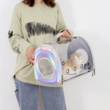 High Fashion Dazzle Colour PU Large Space Customized Comfortable Cat Outing Travel Bag Carrier Sling Tote Handbag thumbnail-3