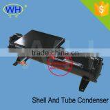 Refrigeration condensing unit condenser, copper tube in shell condenser