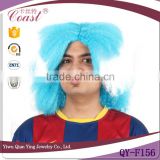 Greece flag streak hair color football sports fan wigs                        
                                                Quality Choice