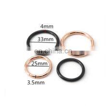 Factory Custom Metal O Ring Zinc Alloy Round Ring Circle Line For Handbag thumbnail-1