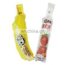 Orange Packaging Bag100 ml Plastic Bottle Shape Pouch Baby Drink Beverage Packaging Bag Apple Juice Bag