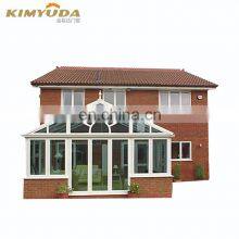JYD Retractable Roof Glass Sunroom Bioclimatic Aluminum Louvre Shade With Glass Wall System thumbnail-2