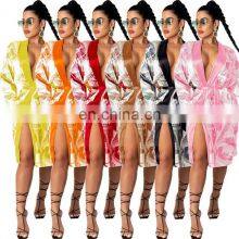 Hot Sell Satin Money Print Silk Robes Women Sexy thumbnail-2
