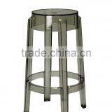 High 65cm Commercial Furniture Transparent PC Plastic Bar Stool thumbnail-2