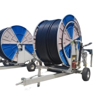 90mm Diameter Pipe 450m Hose Turbine Driven Traveling Reel Sprinkler Irrigation Machine for Ultimate Agricultural Watering Solution thumbnail-2